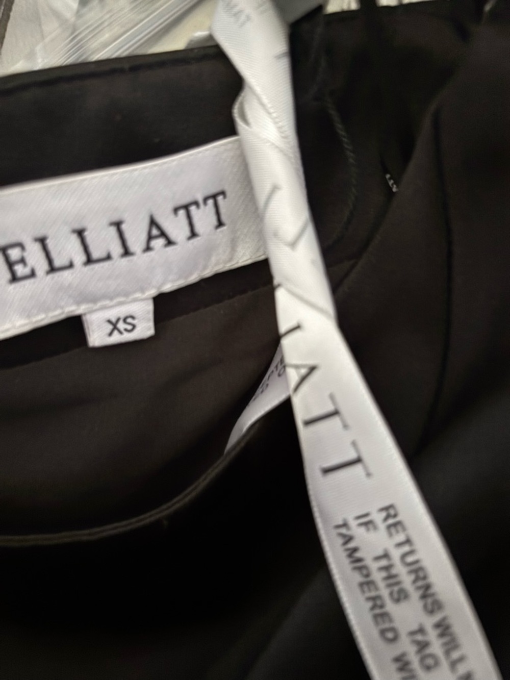 Elliatt Pretty Satin Black Dress